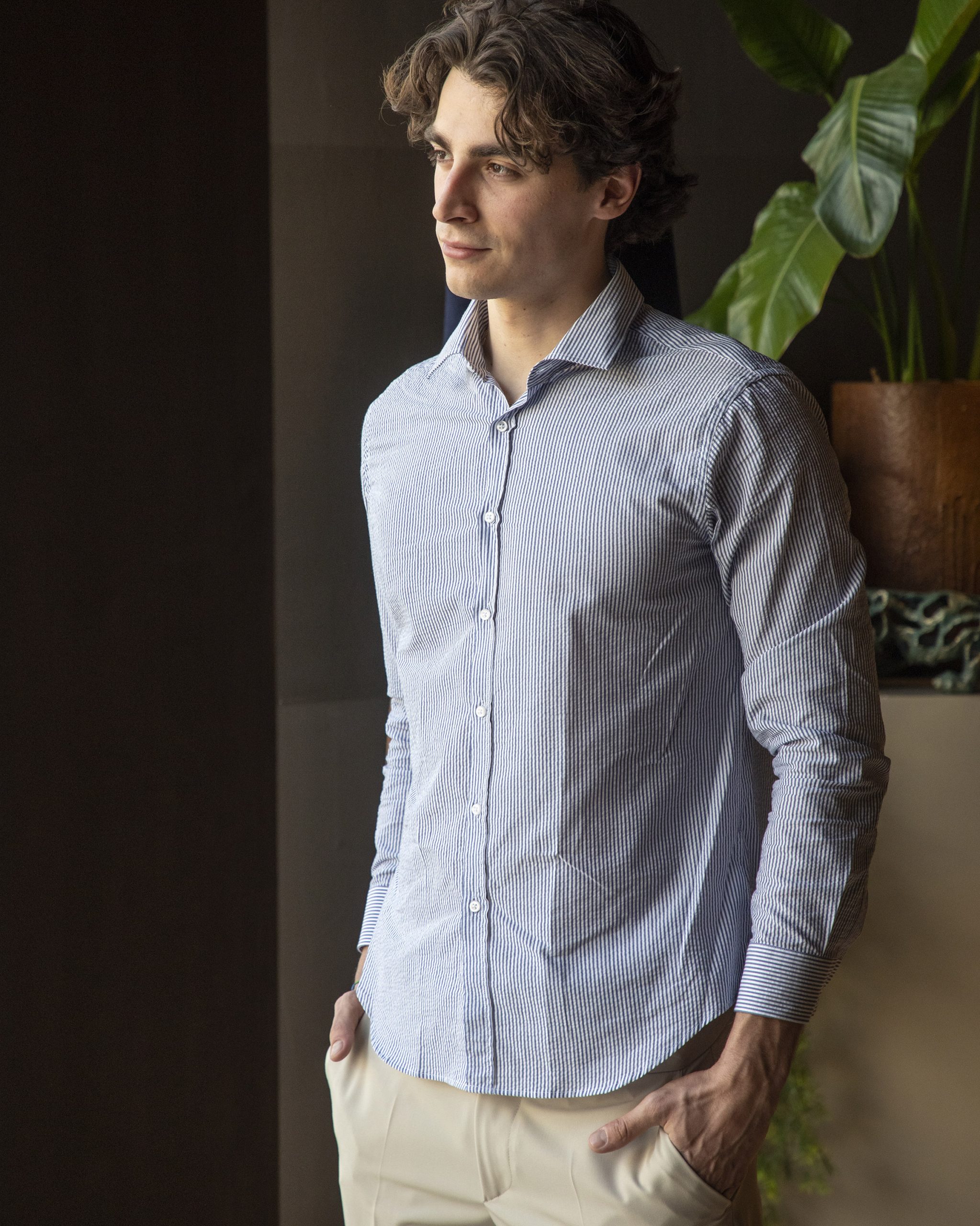 AT.P.CO | Camicia riga blu bianco