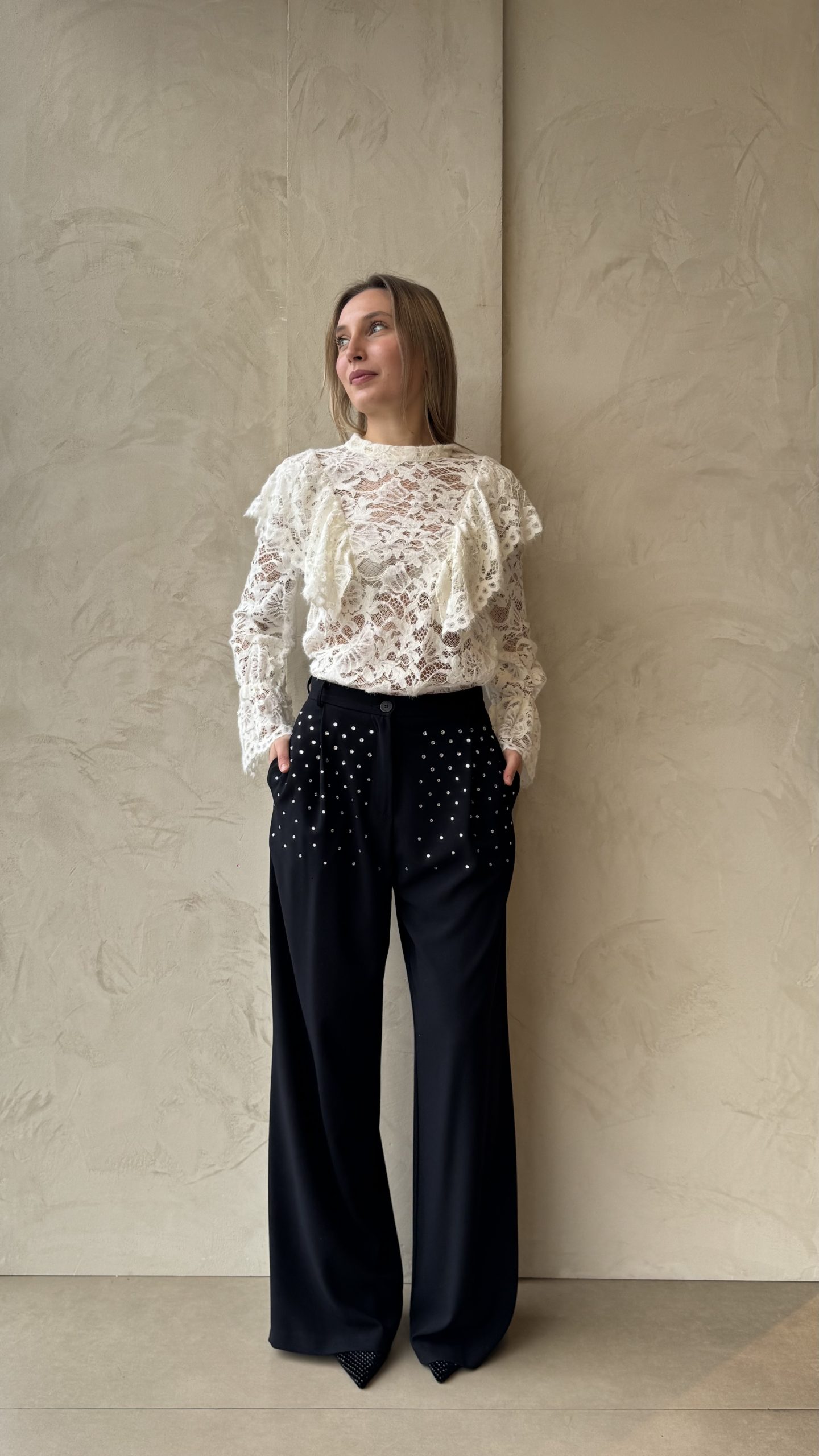 HAVEONE | PANTALONE STRASS