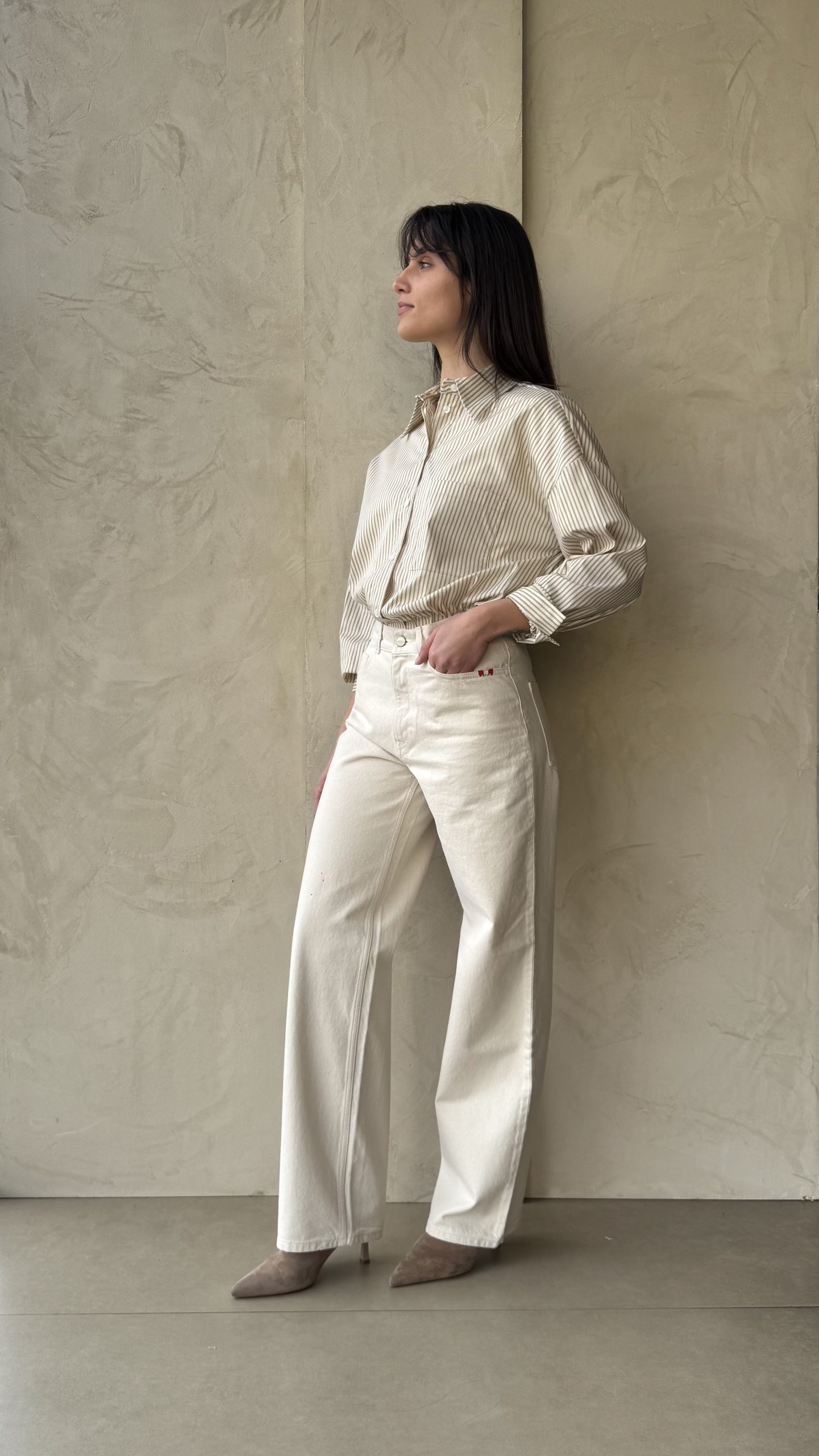 VICOLO | CAMICIA RIGA BEIGE