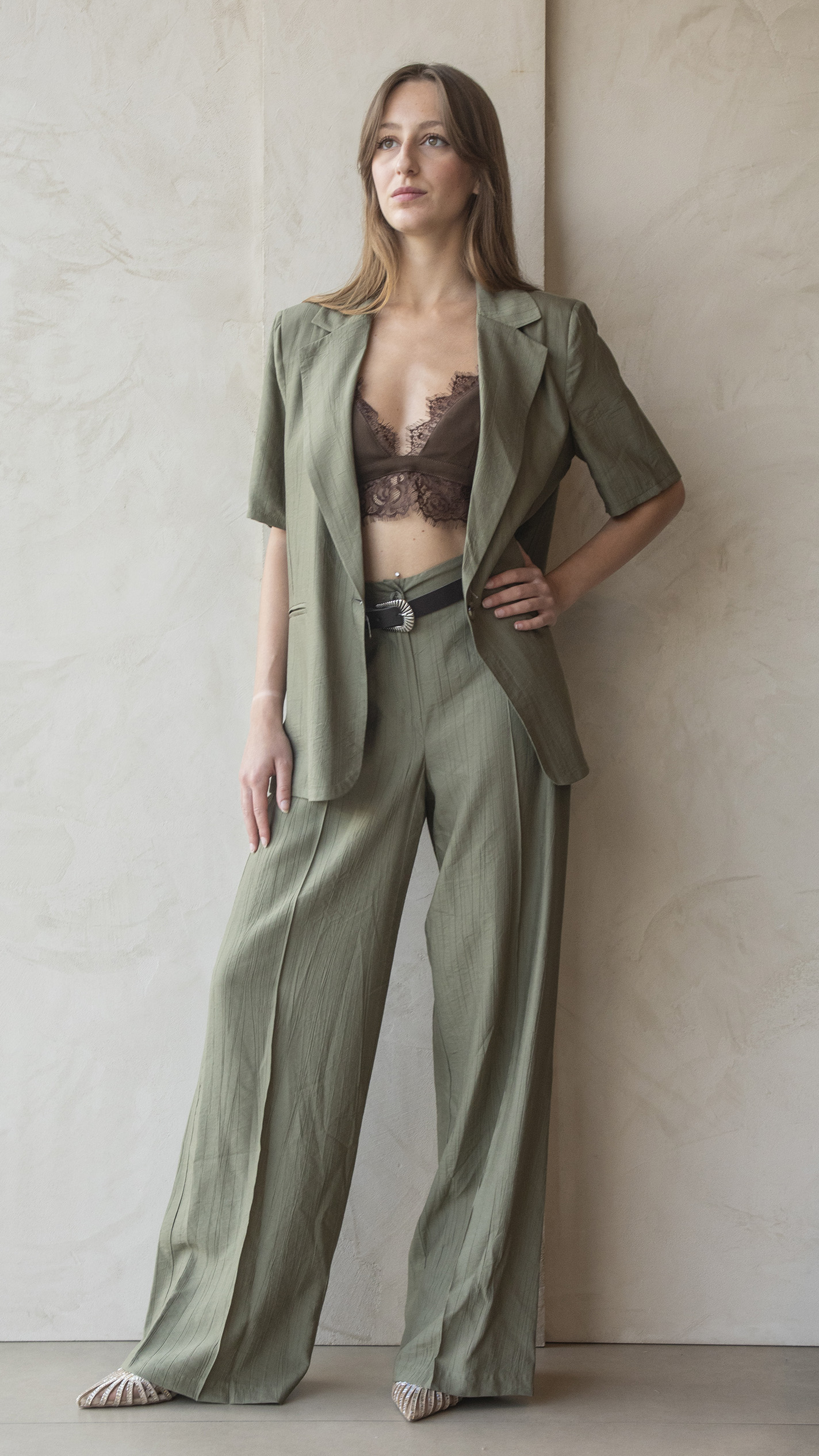 HAVEONE | Blazer Manica Corta Salvia