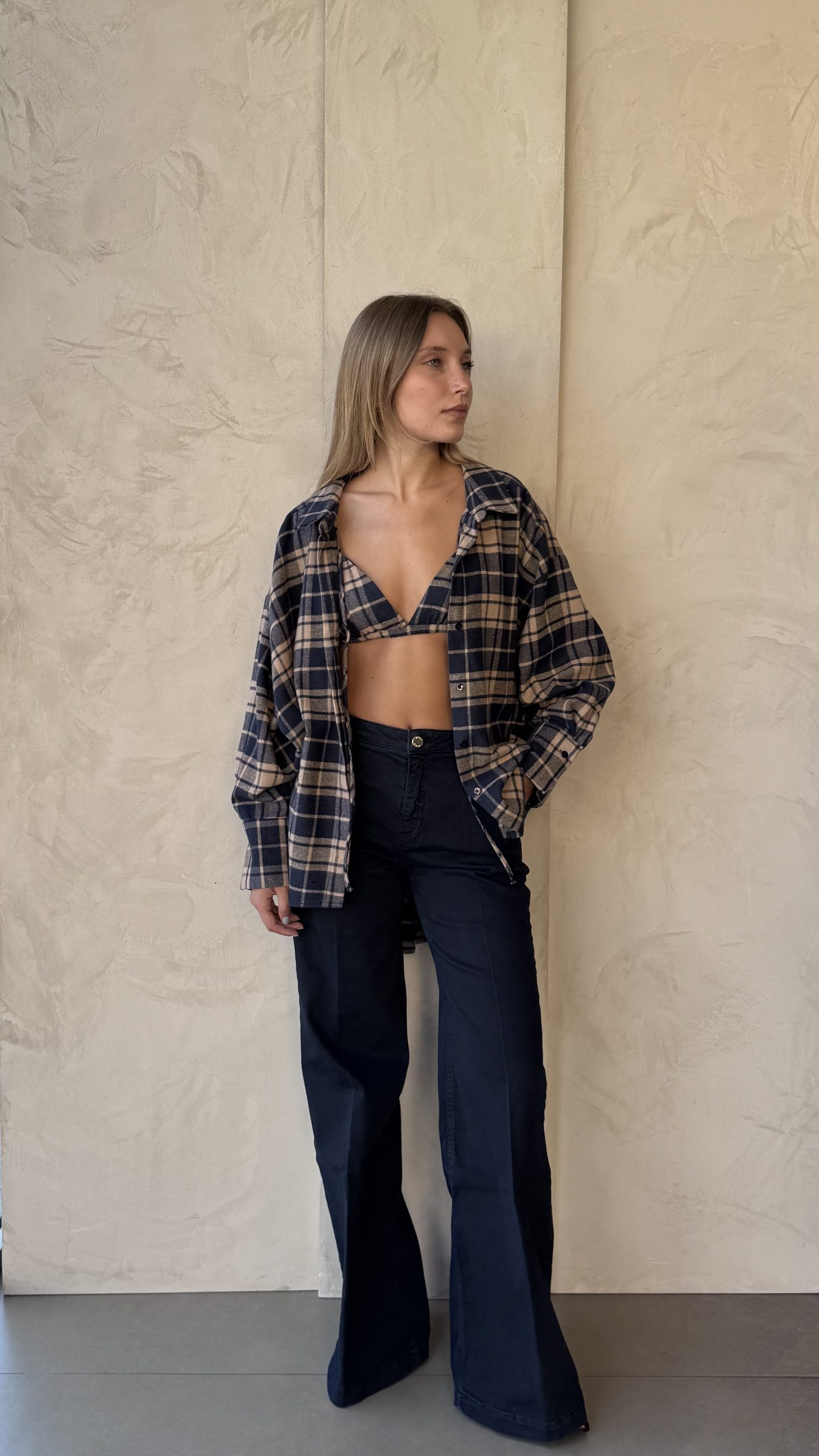 VICOLO | CAMICIA CHECK BLU