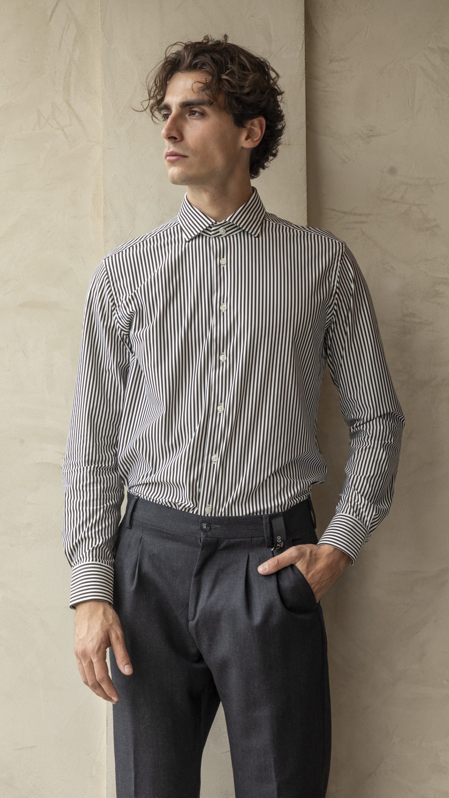 XACUS x EXTRA | Camicia Active Riga Cioccolato
