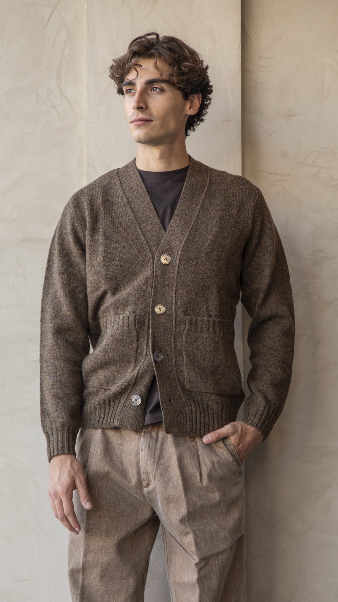 AT.P.CO | Cardigan Melange Cioccolato
