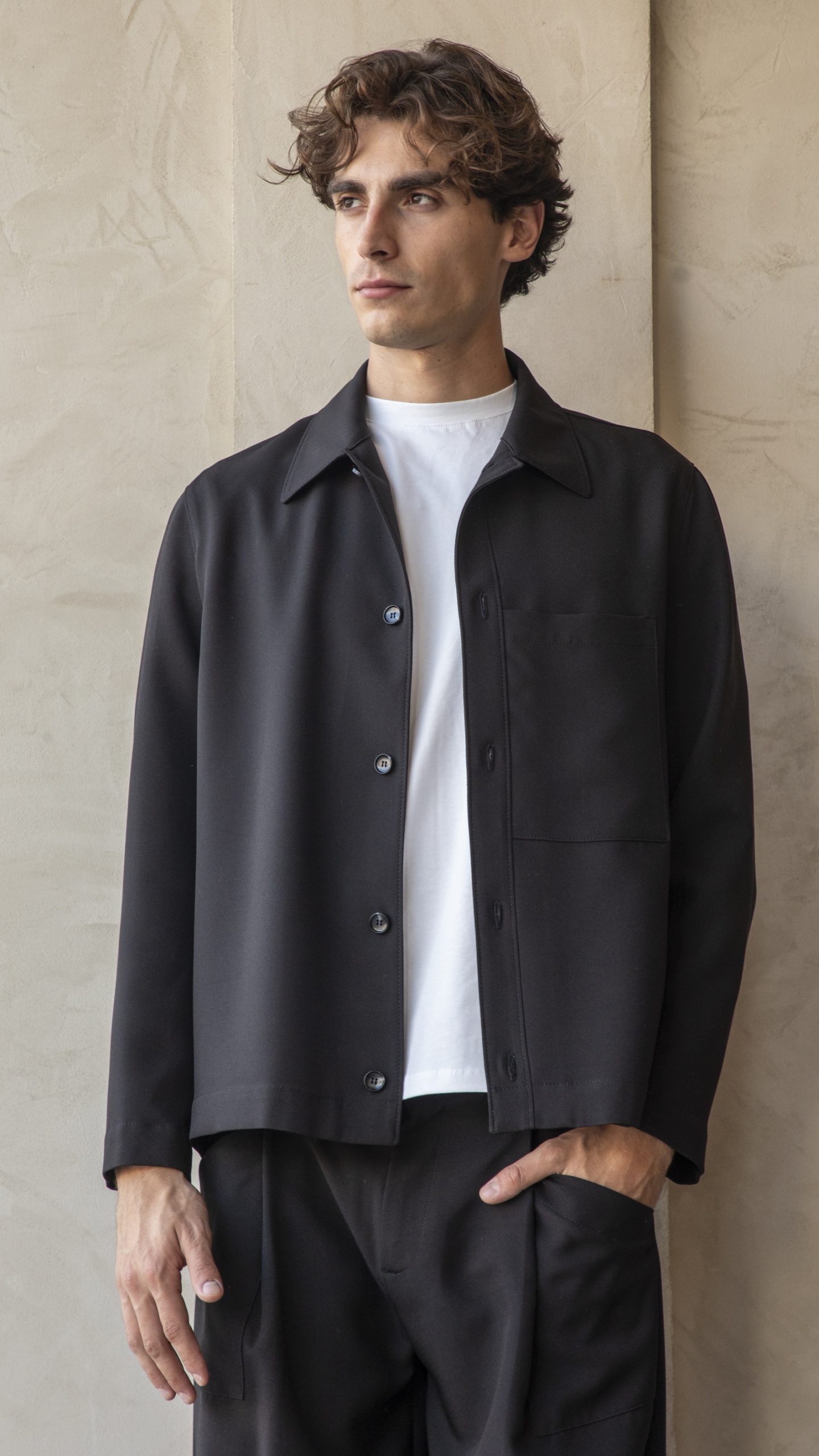BICOLORE | Overshirt Dover Nero