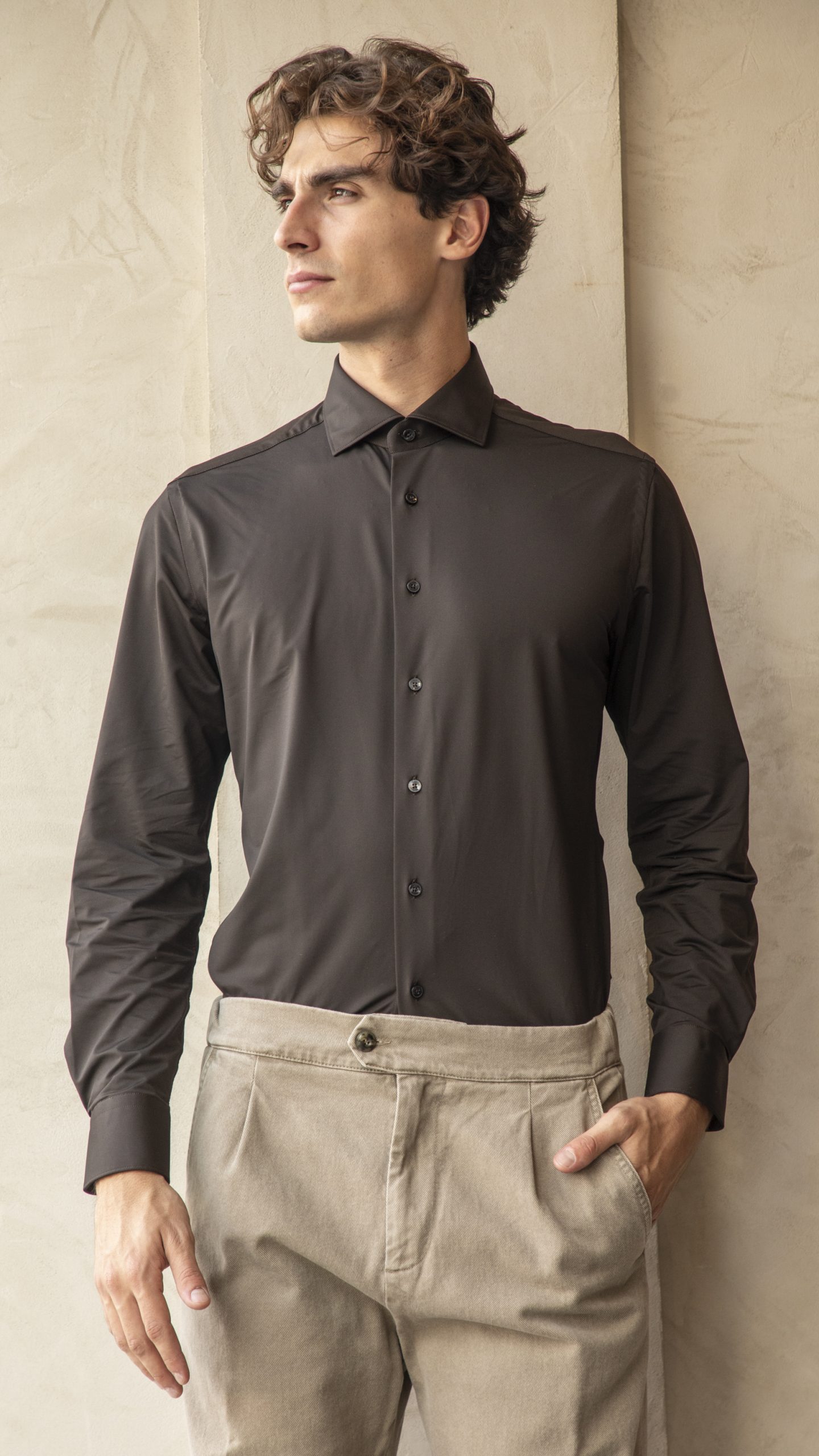 XACUS x EXTRA | Camicia Active Cioccolato