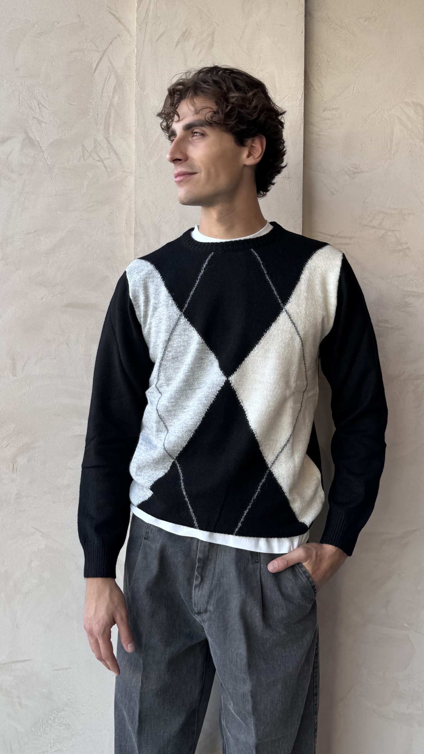 BICOLORE | MAGLIA ROMBO